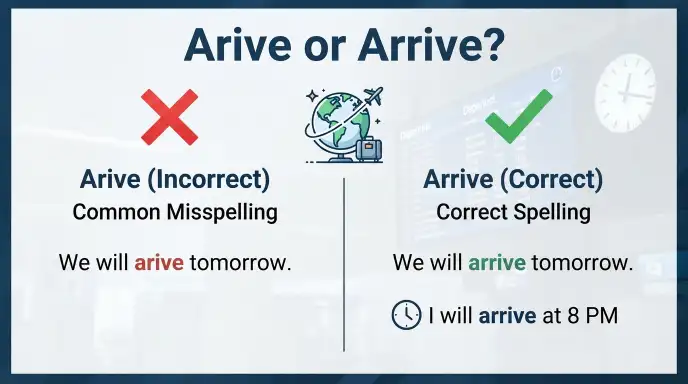 arive or arrive