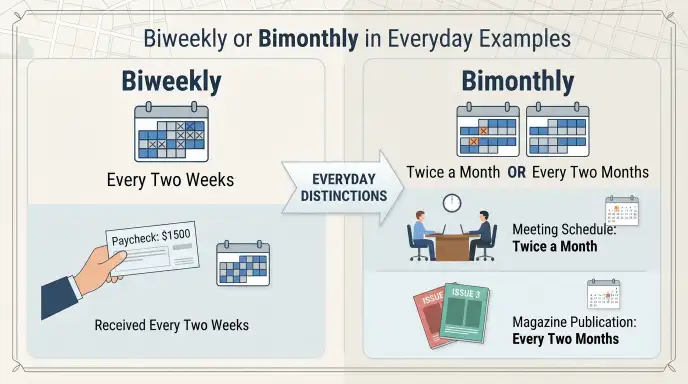 Biweekly or Bimonthly in Everyday Examples