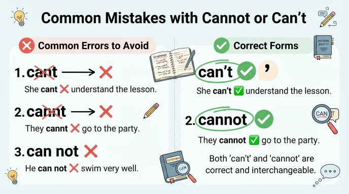 Common Mistakes with Cannot or Can't