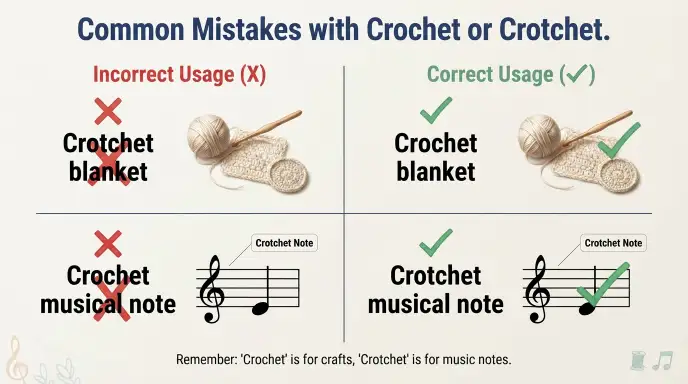 Common Mistakes with Crochet or Crotchet