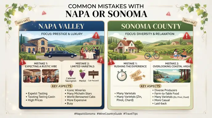 Common Mistakes with Napa or Sonoma