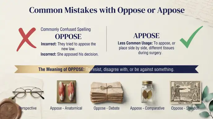 Common Mistakes with Oppose or Appose