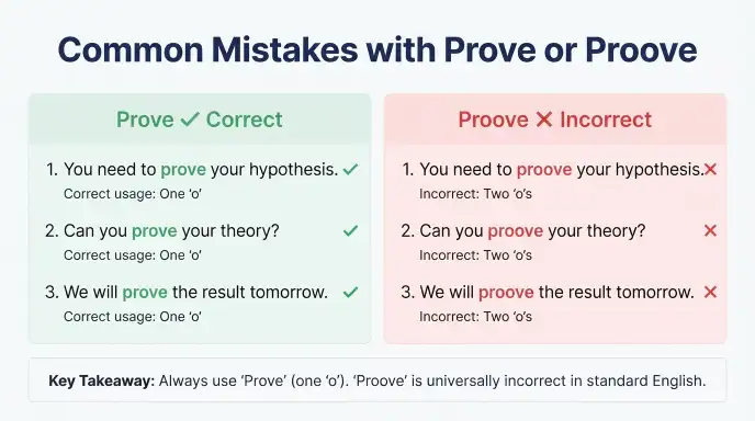 Common Mistakes with Prove or Proove