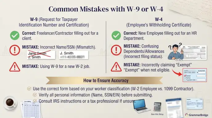 Common Mistakes with W9 or W4