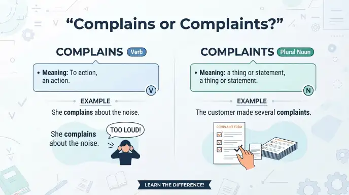 complains or complaints