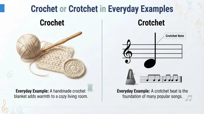 Crochet or Crotchet in Everyday Examples