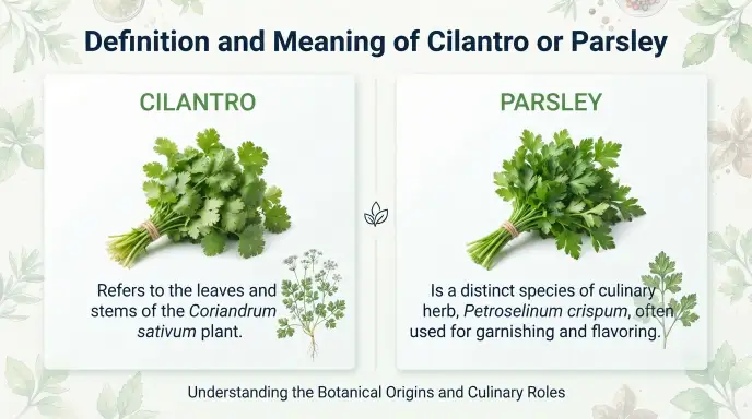Definition and Meaning of Cilantro or Parsley
