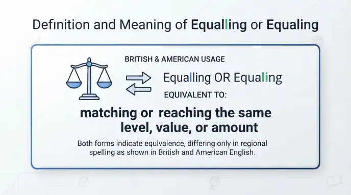 Definition and Meaning of Equalling or Equaling
