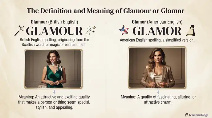 Definition and Meaning of Glamour or Glamor