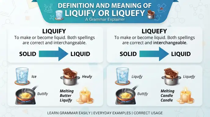Definition and Meaning of Liquify or Liquefy