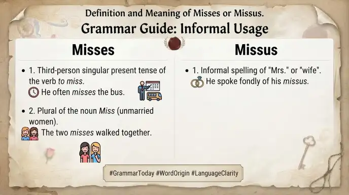 Definition and Meaning of Misses or Missus