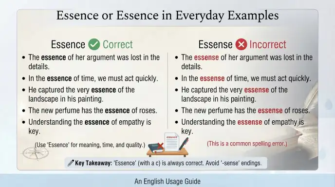 Essense or Essence in Everyday Examples