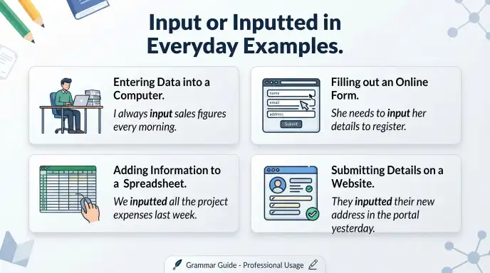 Input or Inputted in Everyday Examples