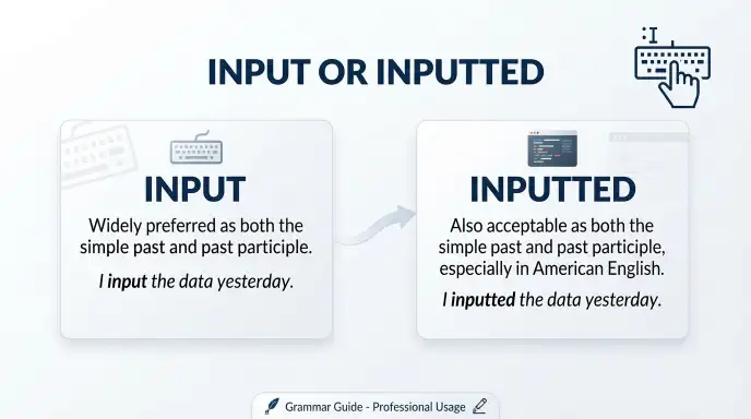 input or inputted