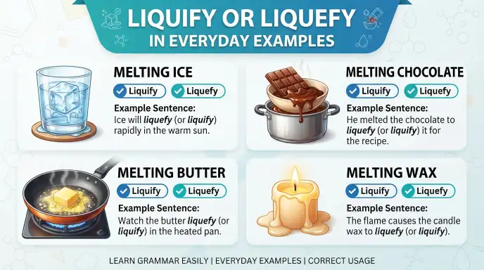 Liquify or Liquefy in Everyday Examples