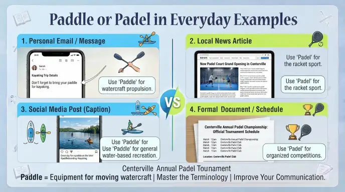 Paddle or Padel in Everyday Examples