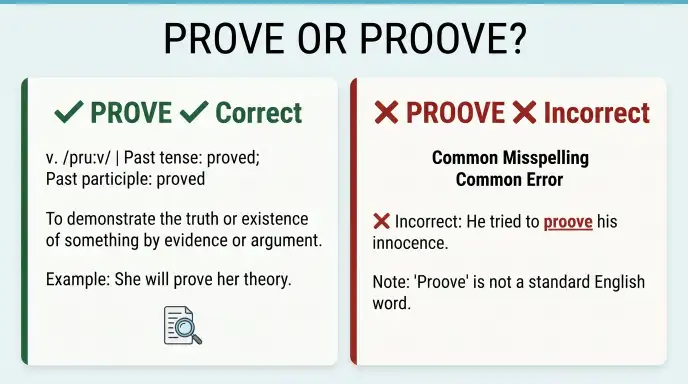 prove or proove