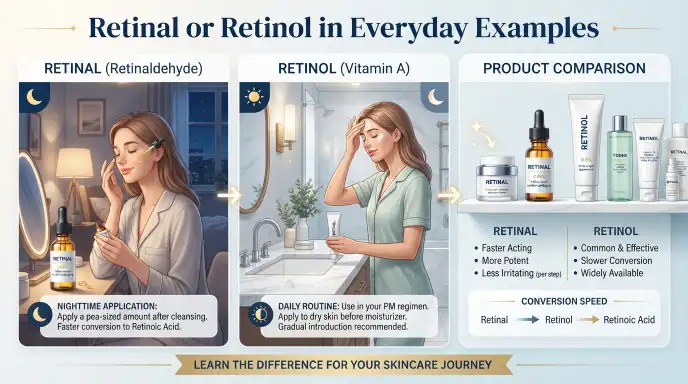 Retinal or Retinol in Everyday Examples