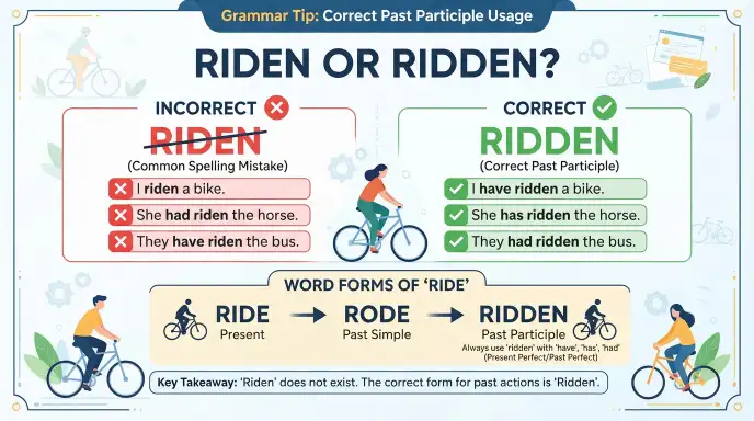 riden or ridden