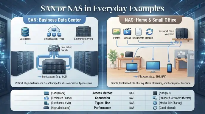 SAN or NAS in Everyday Examples