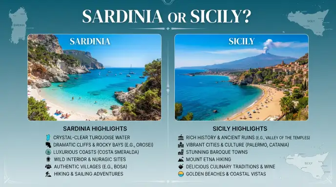 sardinia or sicily