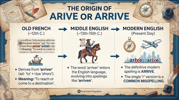 The Origin of Arive or Arrive