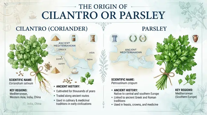 The Origin of Cilantro or Parsley