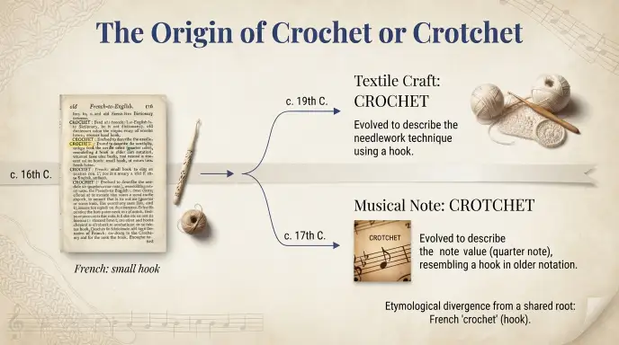 The Origin of Crochet or Crotchet