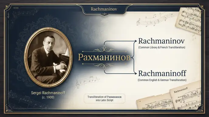 The Origin of Rachmaninoff or Rachmaninov