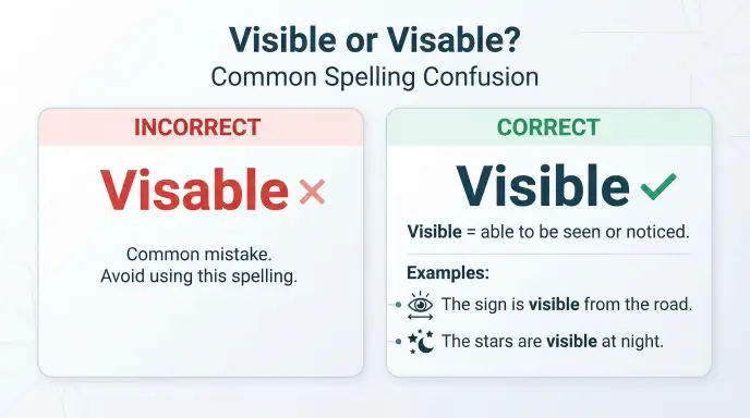 visable or visible”