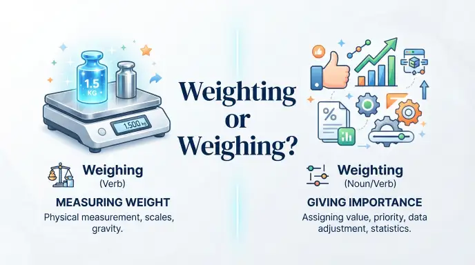 weighting or weighing