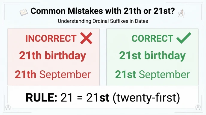 Common Mistakes with 21th or 21st
