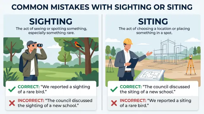 Common Mistakes with Sighting or Siting