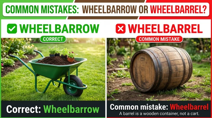 Common Mistakes with Wheelbarrel or Wheelbarrow
