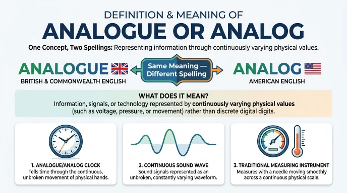 Definition and Meaning of Analogue or Analog