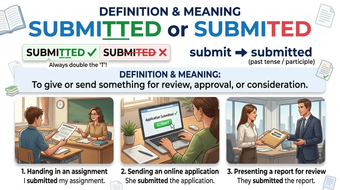 Definition and Meaning of Submitted or Submited