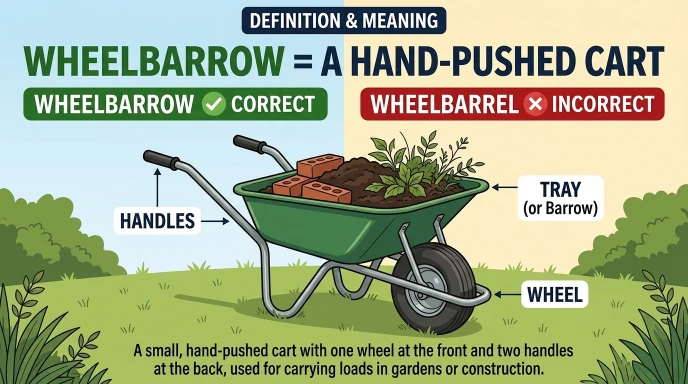 Definition and Meaning of Wheelbarrel or Wheelbarrow