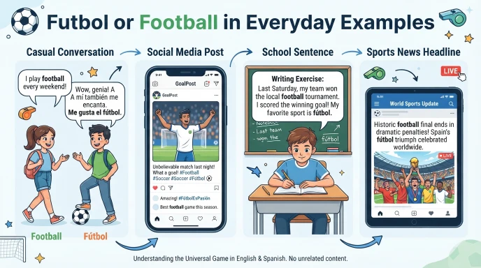 Futbol or Football in Everyday Examples
