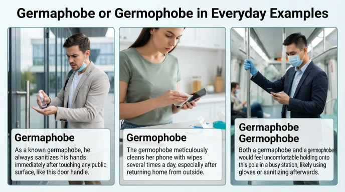 Germaphobe or Germophobe in Everyday Examples