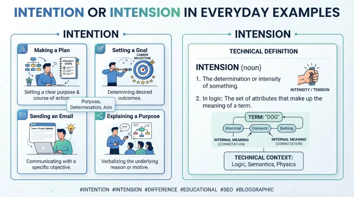 Intention or Intension in Everyday Examples