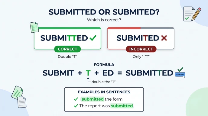 submitted or submited