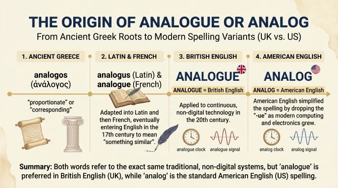 The Origin of Analogue or Analog