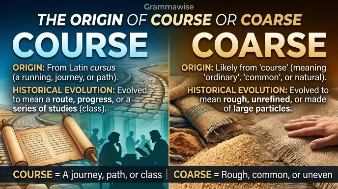 The Origin of Course or Coarse