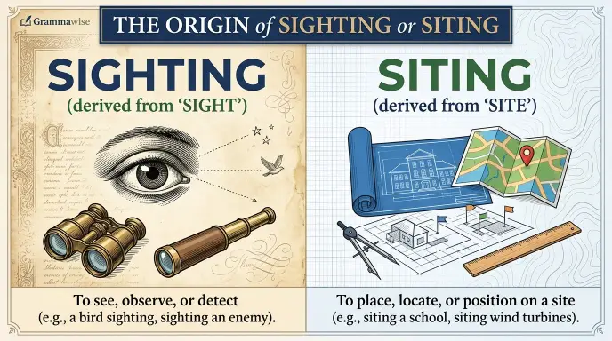 The Origin of Sighting or Siting