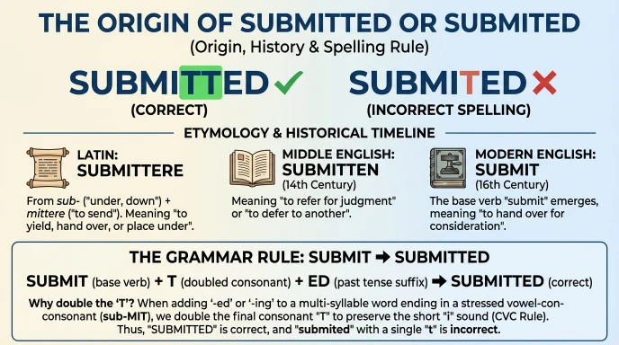 The Origin of Submitted or Submited