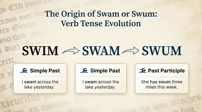 The Origin of Swam or Swum