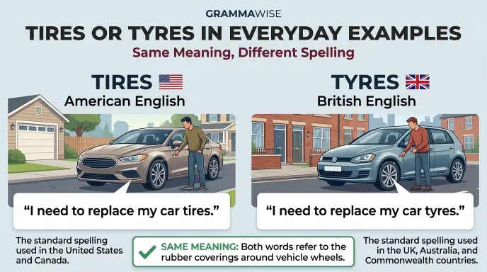 Tires or Tyres in Everyday Examples