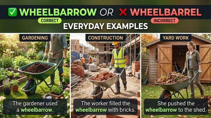Wheelbarrel or Wheelbarrow in Everyday Examples